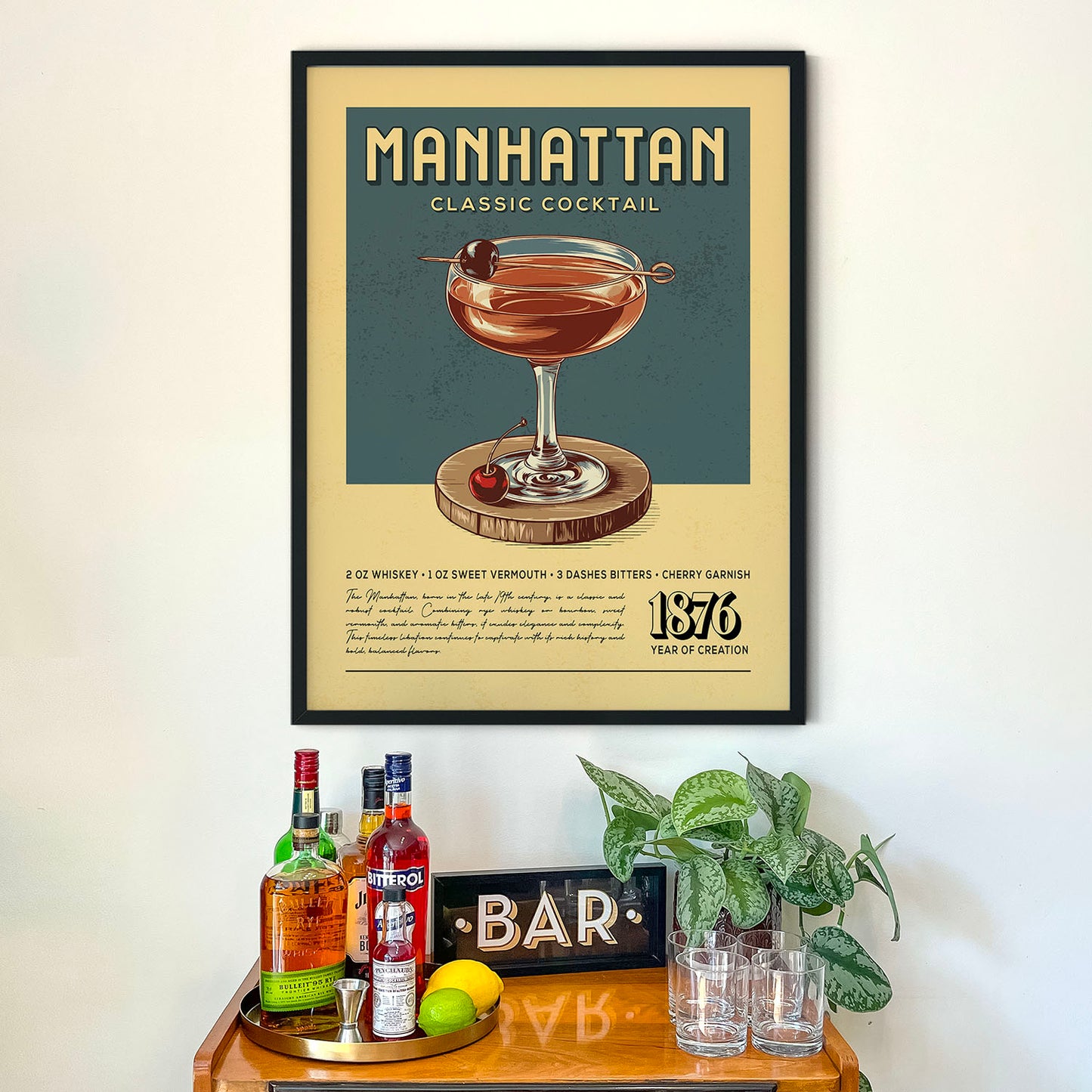 Manhattan - Classic Cocktail Poster