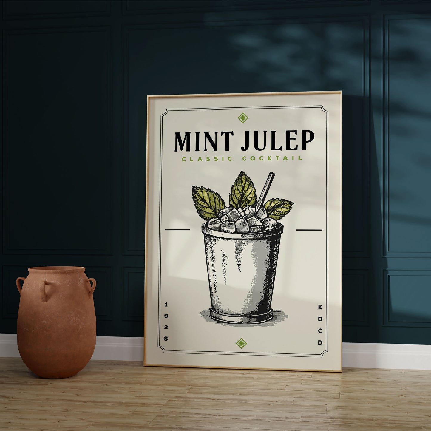 Mint Julep - Minimalist Cocktail Bar Art