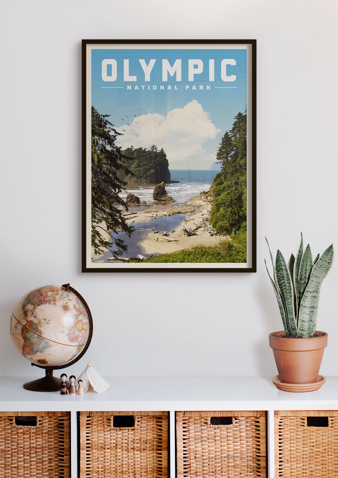 Olympic Vintage National Park Poster