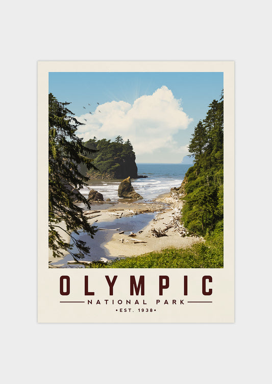 Olympic Minimalist National Park Poster | Vintaprints