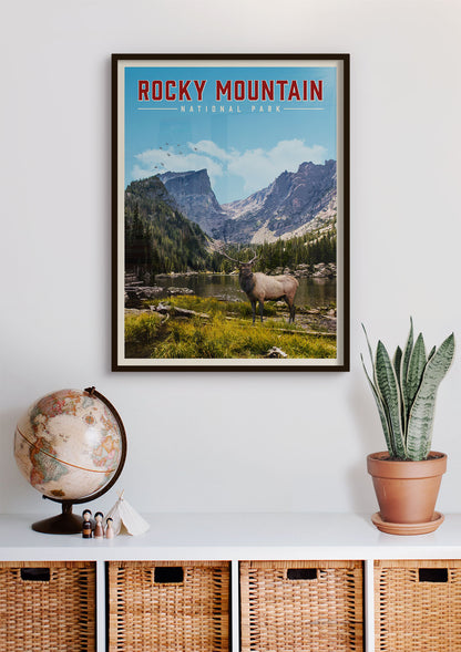 Rocky Mountain Vintage National Park Poster