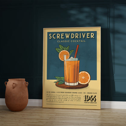 Screwdriver - Classic Cocktail Poster