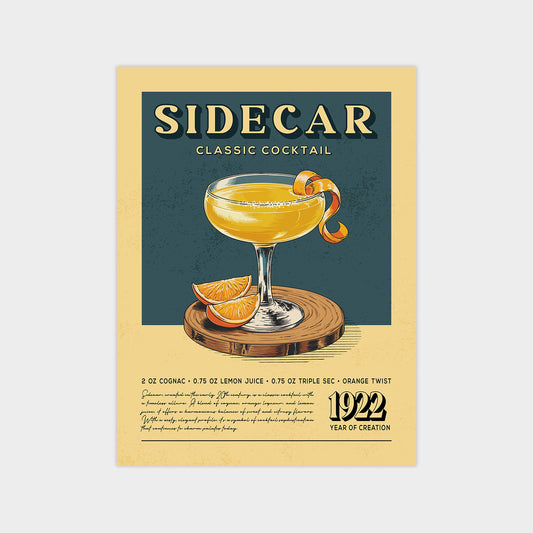 Sidecar - Classic Cocktail Poster