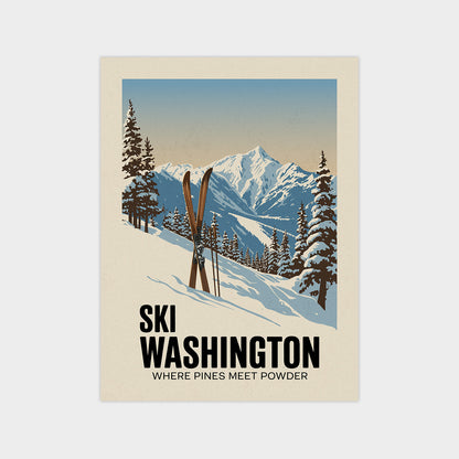 Washington - Vintage Ski Poster