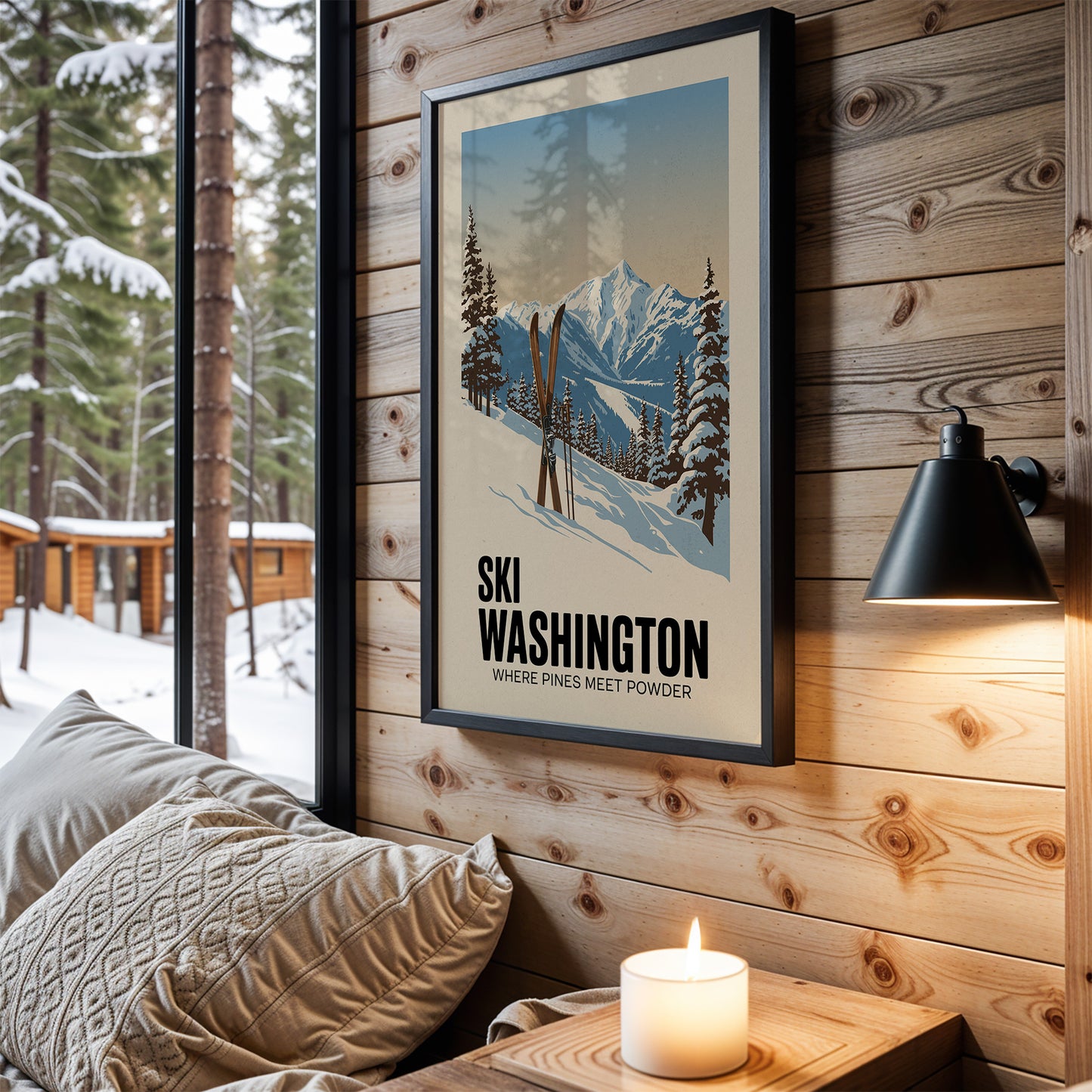 Washington - Vintage Ski Poster