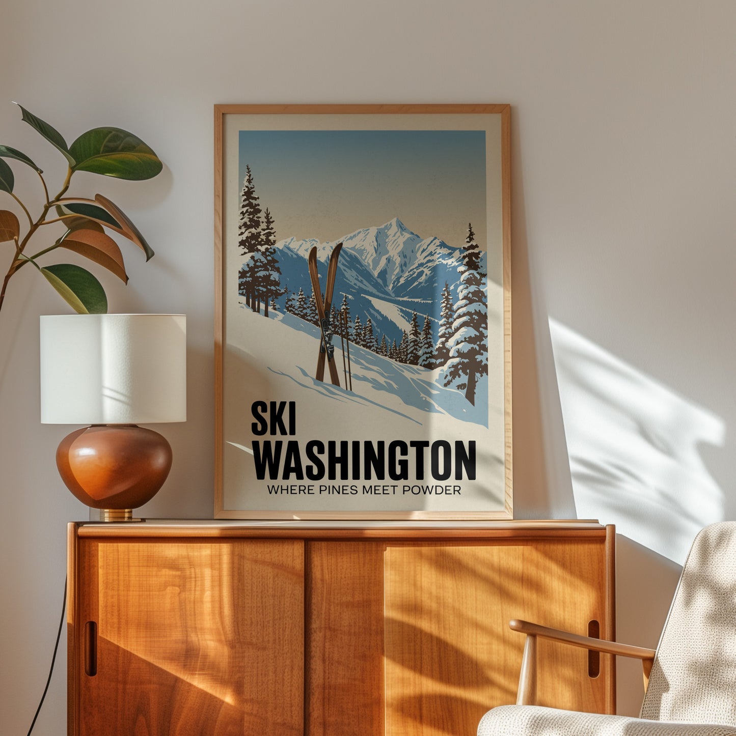 Washington - Vintage Ski Poster