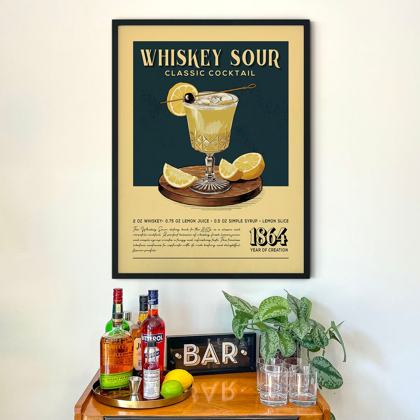 Whiskey Sour - Classic Cocktail Poster