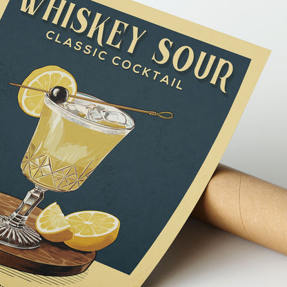 Whiskey Sour - Classic Cocktail Poster