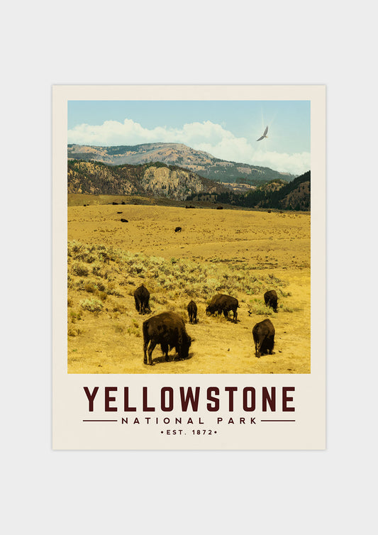 Yellowstone Minimalist National Park Poster | Vintaprints