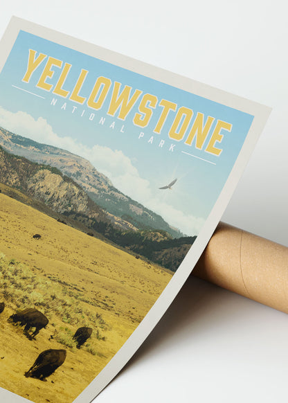 Yellowstone National Park - Vintage Travel Print