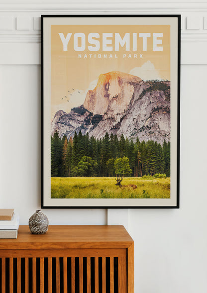 Yosemite Vintage National Park Poster