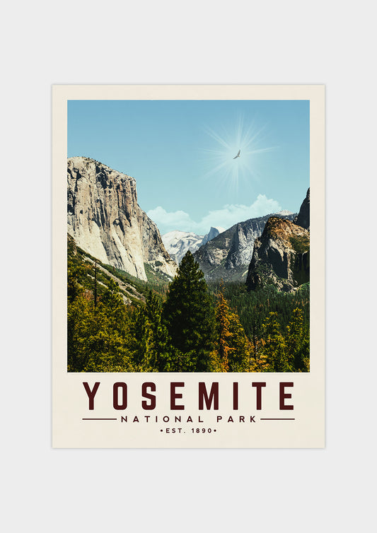 Yosemite Minimalist National Park Poster | Vintaprints