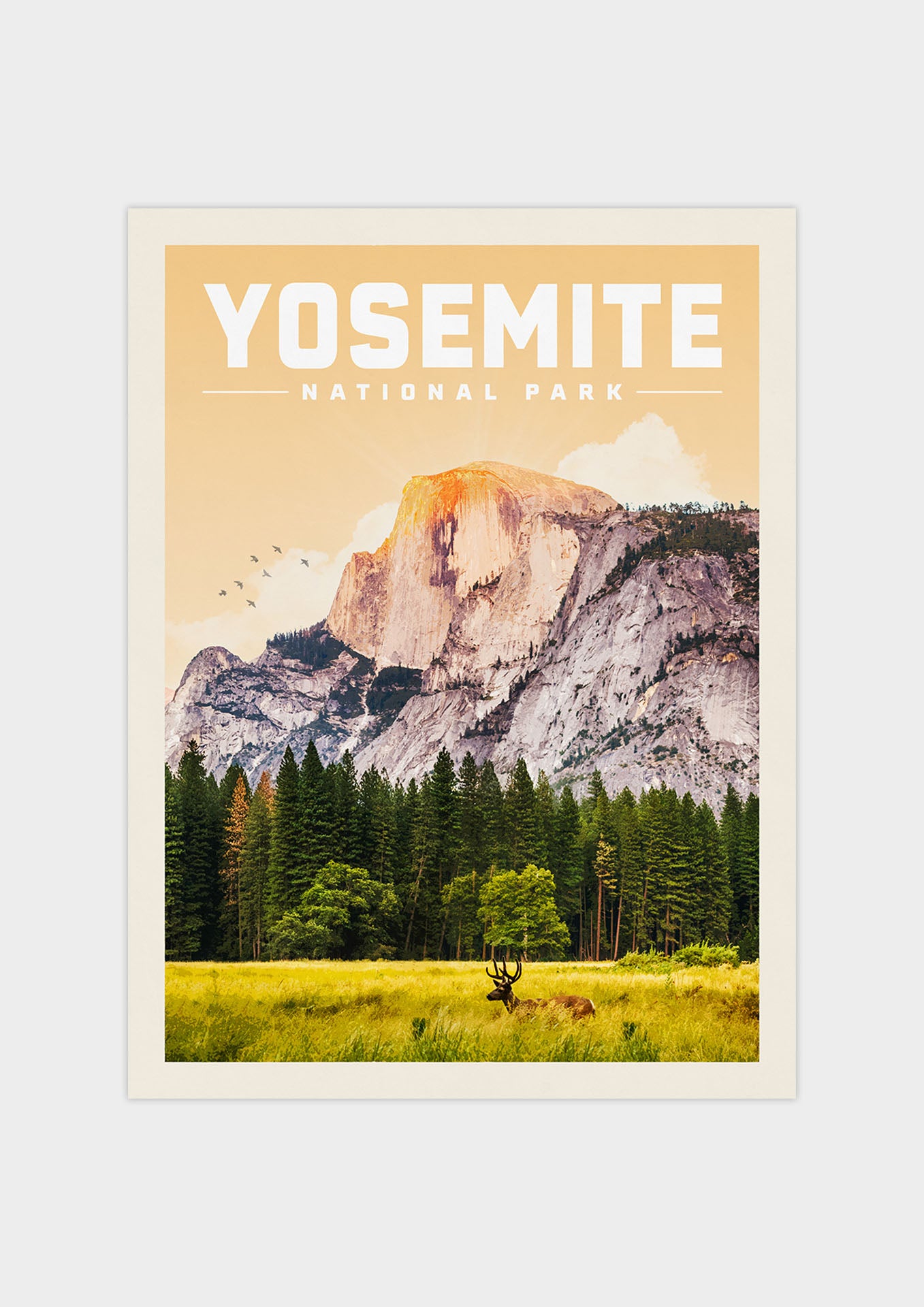 Yosemite National Park - Vintage Travel Print