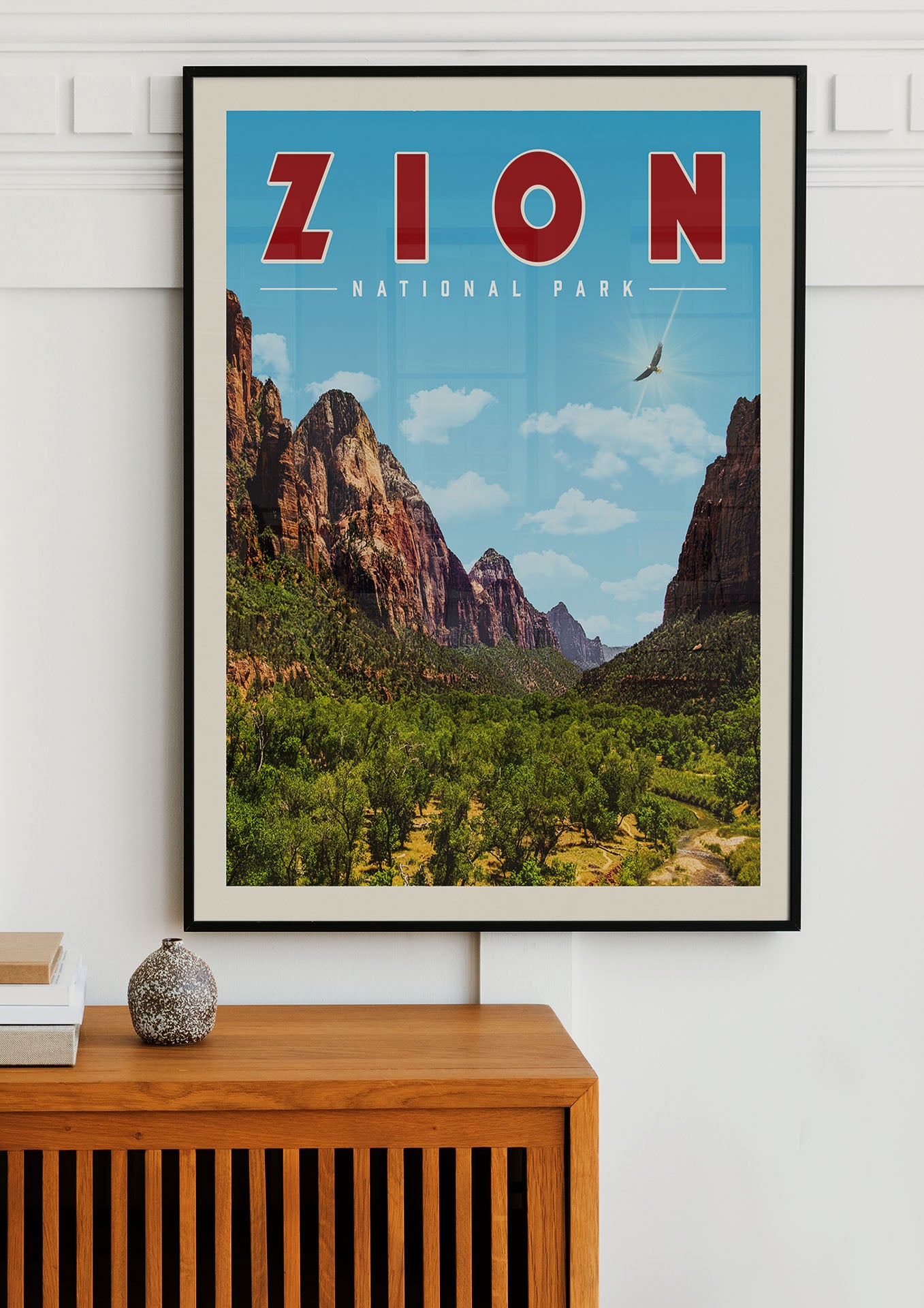 Zion Vintage National Park Poster