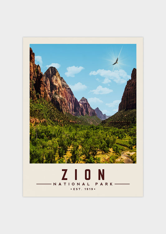 Zion Minimalist National Park Poster | Vintaprints
