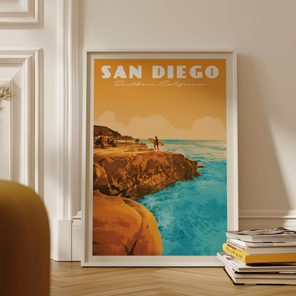 San Diego, California Vintage Wall Art Travel Poster | Vintaprints