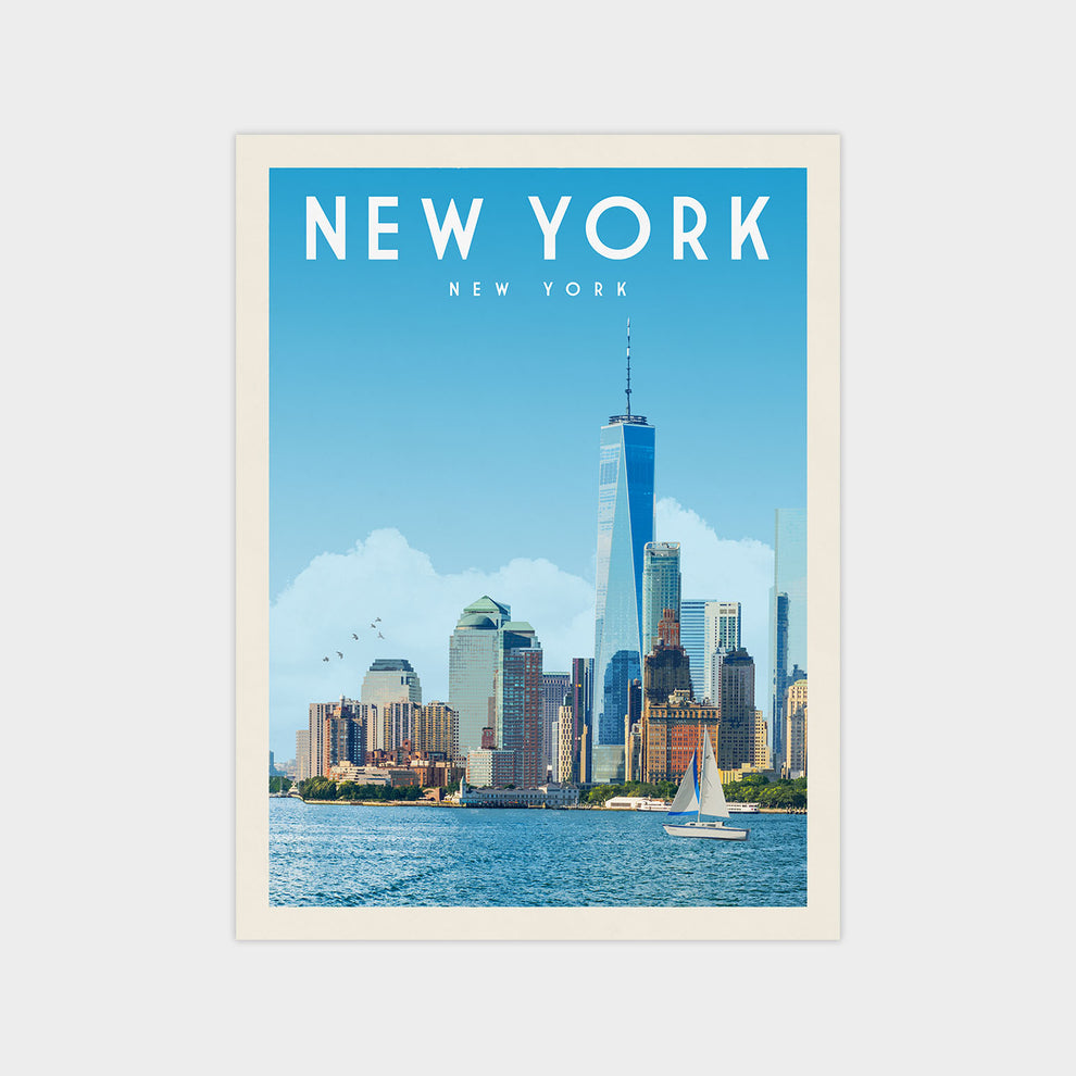New York, New York Vintage Wall Art Travel Poster | Vintaprints