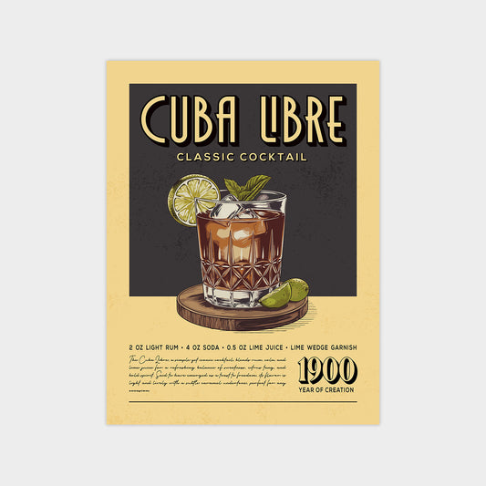 Cuba Libre - Classic Cocktail Poster