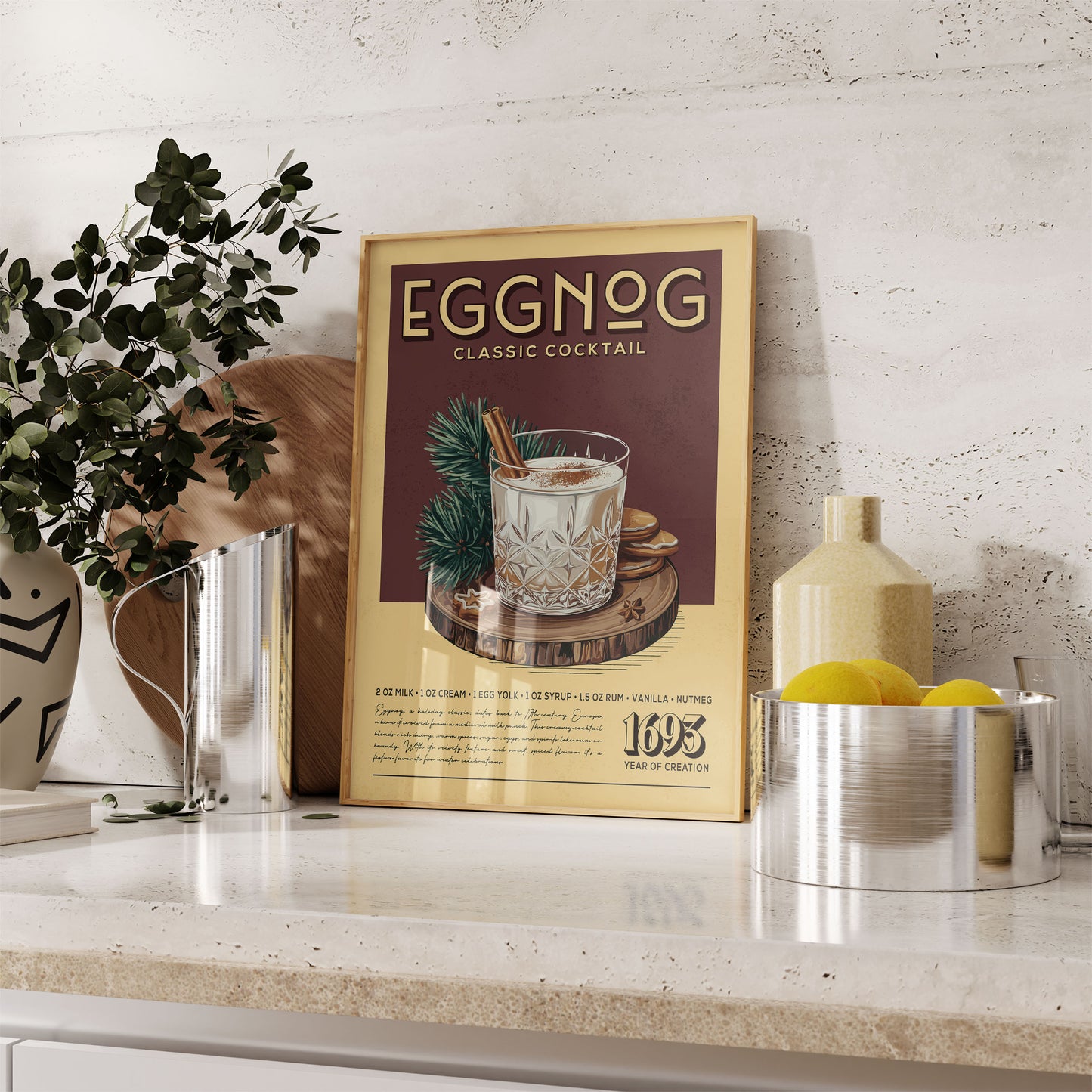 Eggnog - Classic Cocktail Poster