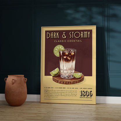 Dark N Stormy - Classic Cocktail Poster