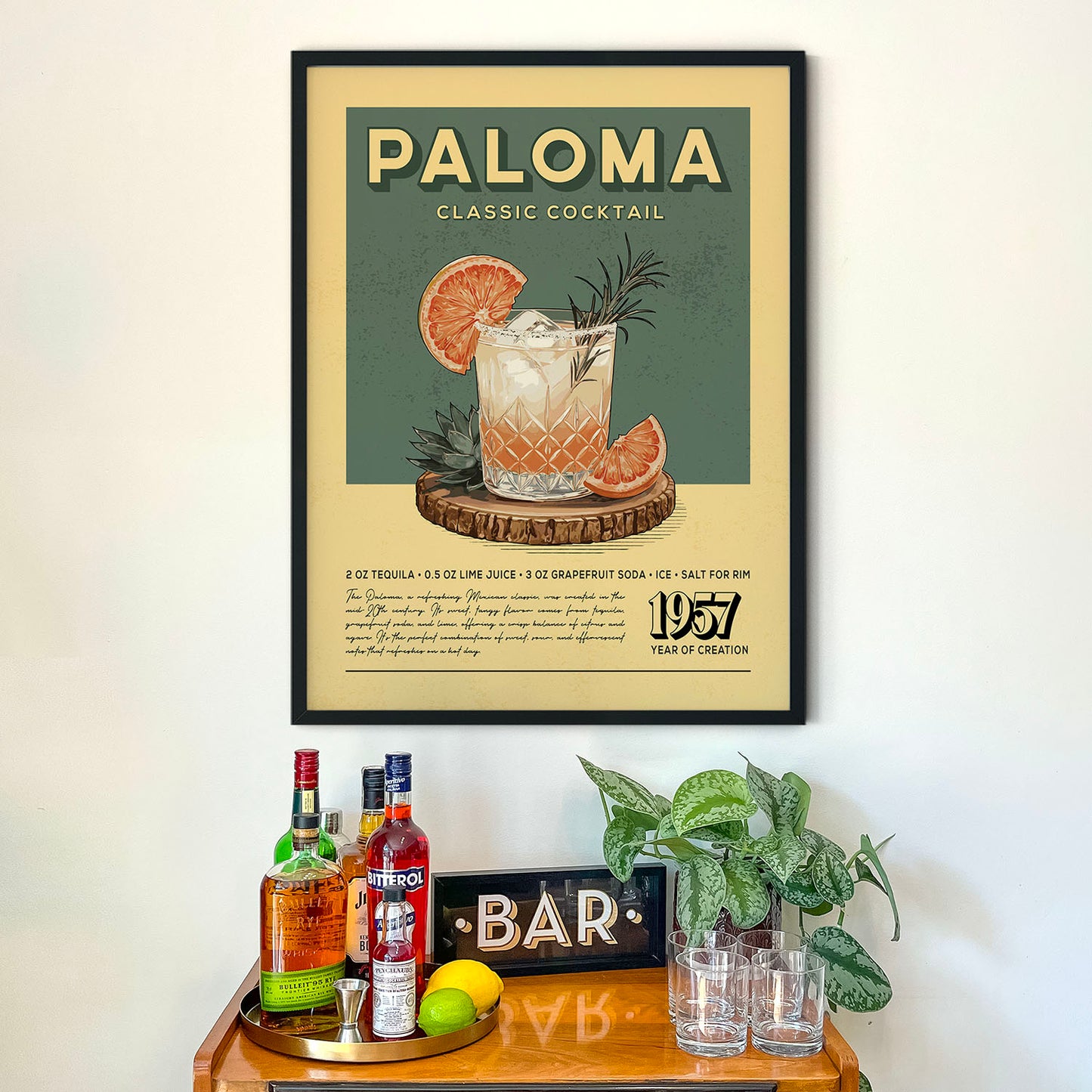 Paloma - Classic Cocktail Poster