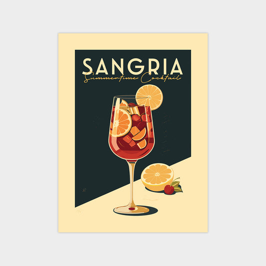 Sangria - Vintage Cocktail Poster