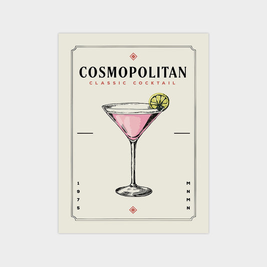 Cosmopolitan - Minimalist Cocktail Poster