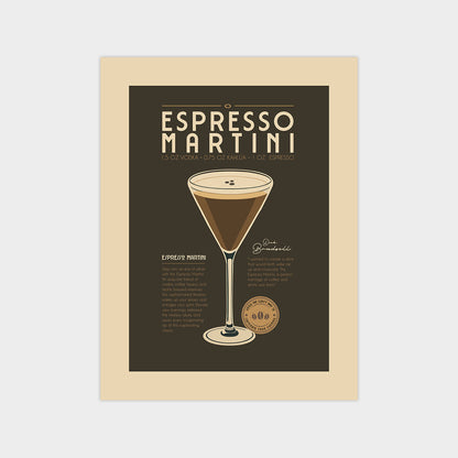 Espresso Martini - Vintage Cocktail Poster