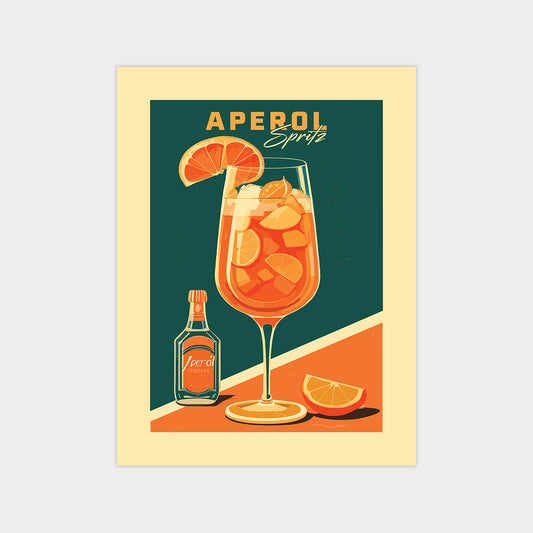 Aperol Spritz - Vintage Cocktail Poster