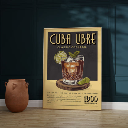 Cuba Libre - Classic Cocktail Poster