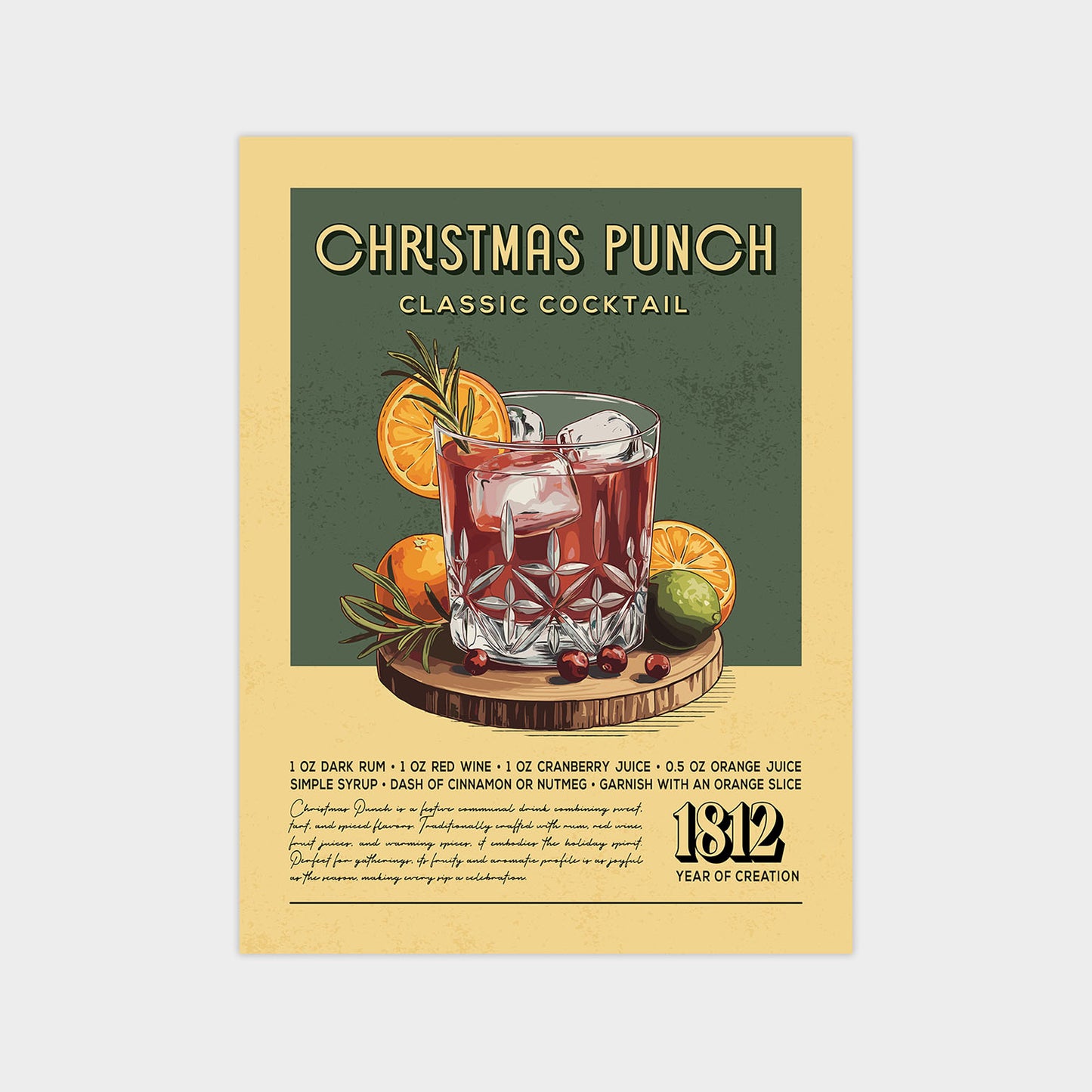 Christmas Punch - Classic Cocktail Poster