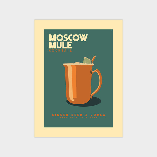 Moscow Mule - Vintage Cocktail Poster