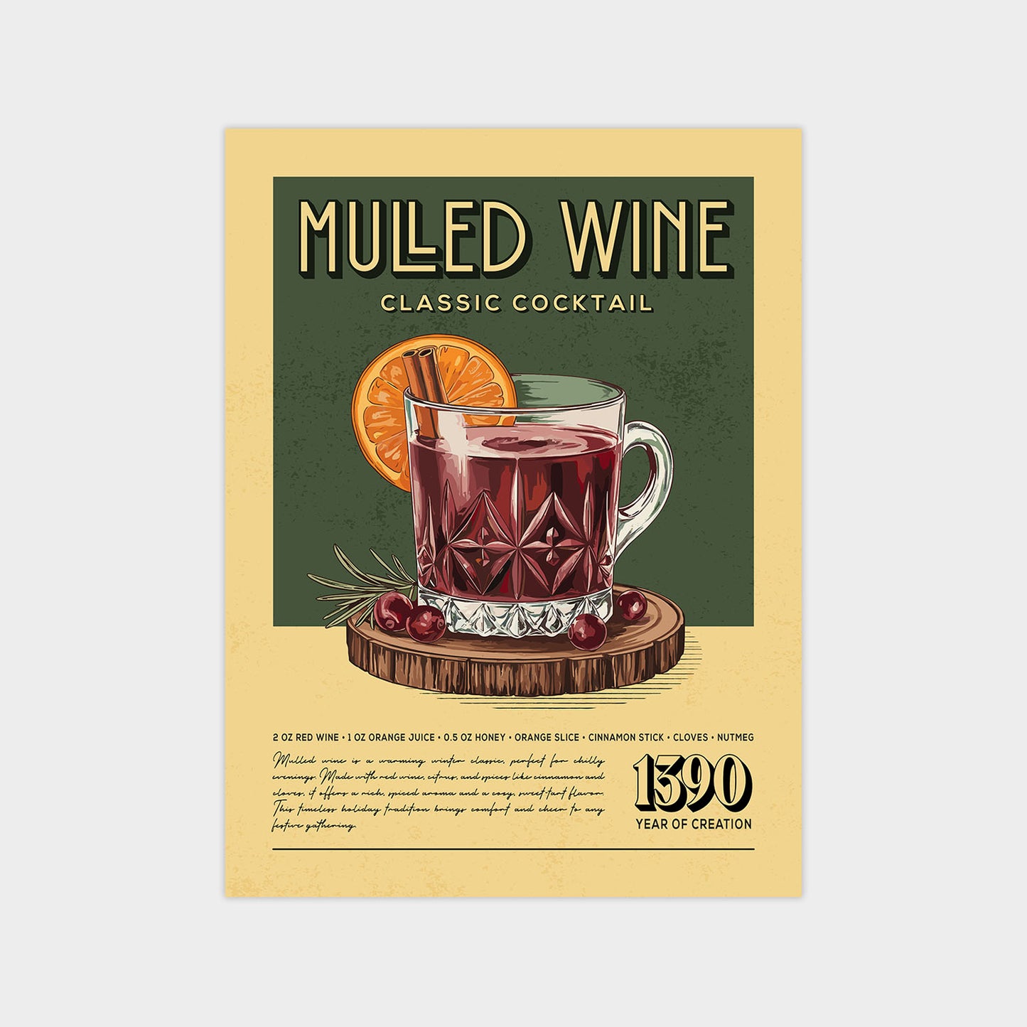 Mulled Wine - Classic Cocktail Poster