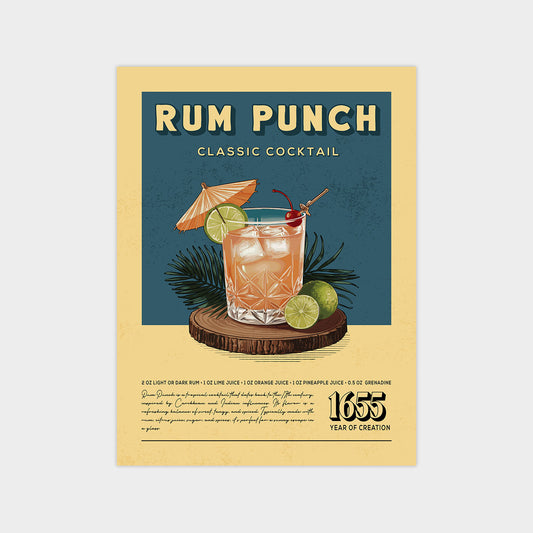 Rum Punch - Classic Cocktail Poster