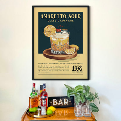 Amaretto Sour - Classic Cocktail Poster