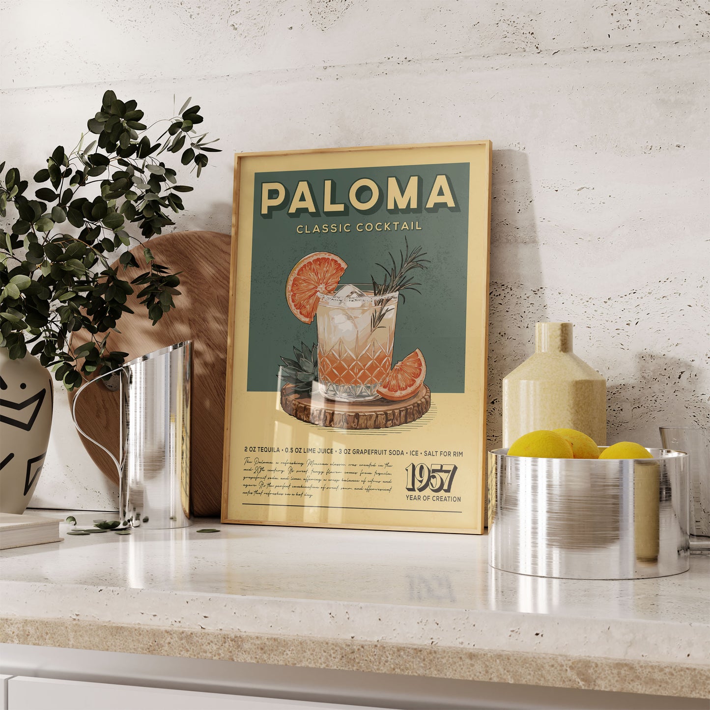 Paloma - Classic Cocktail Poster