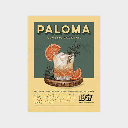 Paloma - Classic Cocktail Poster