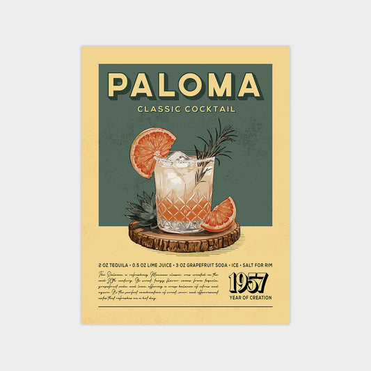 Paloma - Classic Cocktail Poster