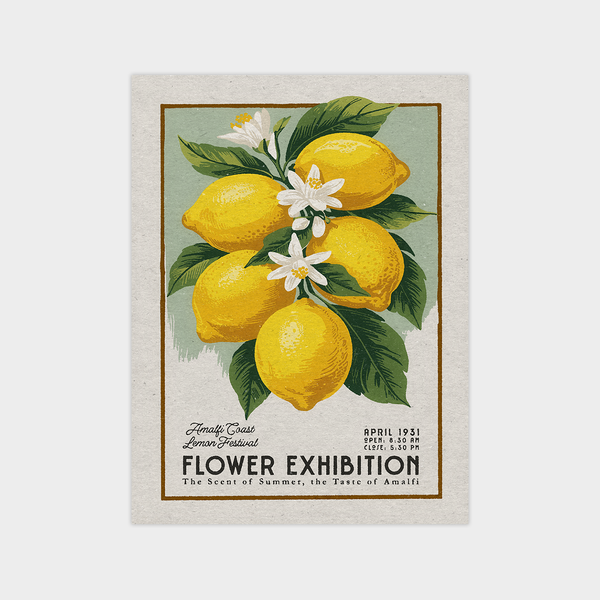 Amalfi Coast Lemon - Vintage Flower Market Poster – Vintaprints