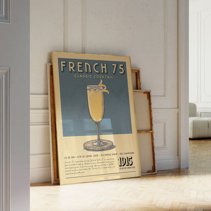 French 75 - Classic Cocktail Poster