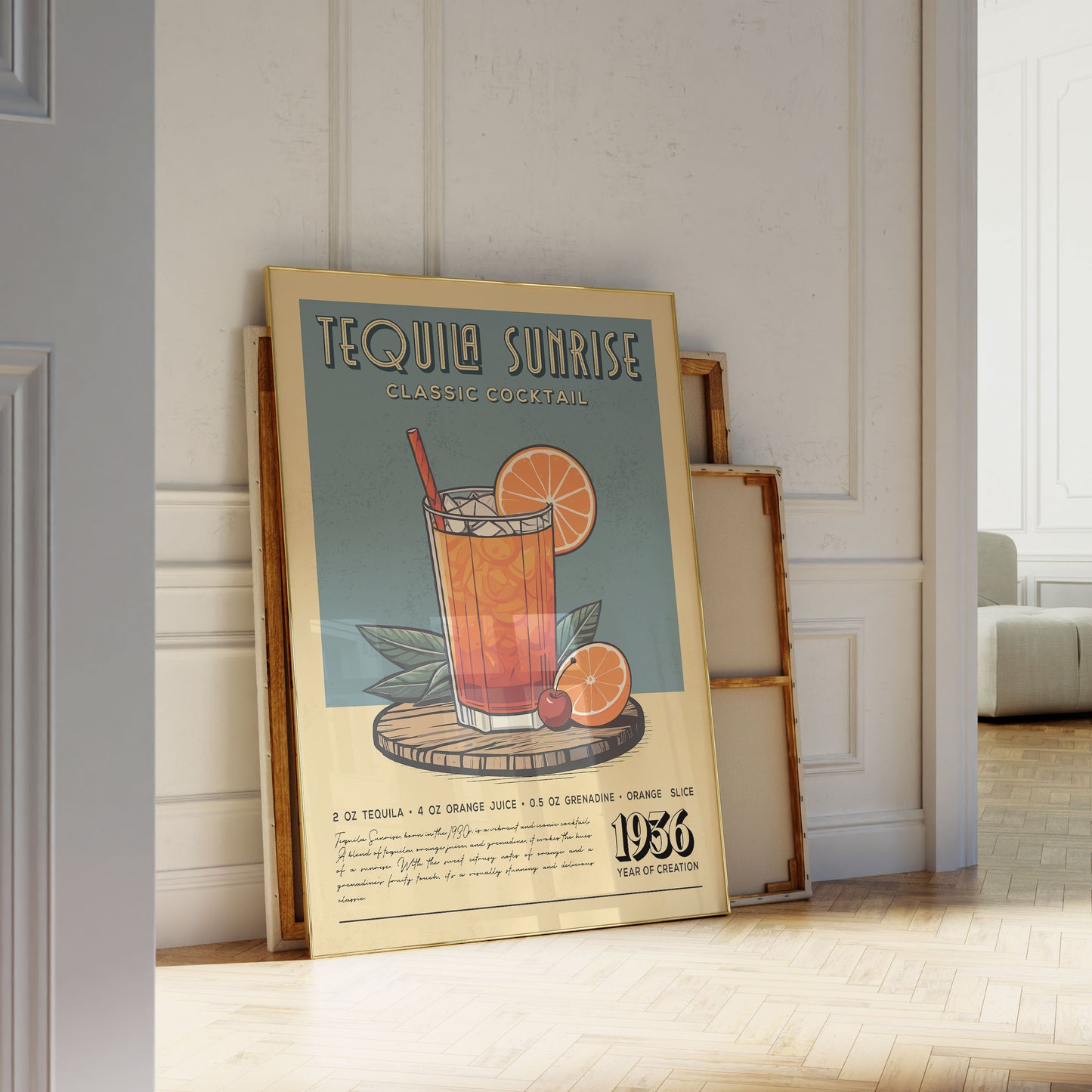 Tequila Sunrise - Classic Cocktail Poster