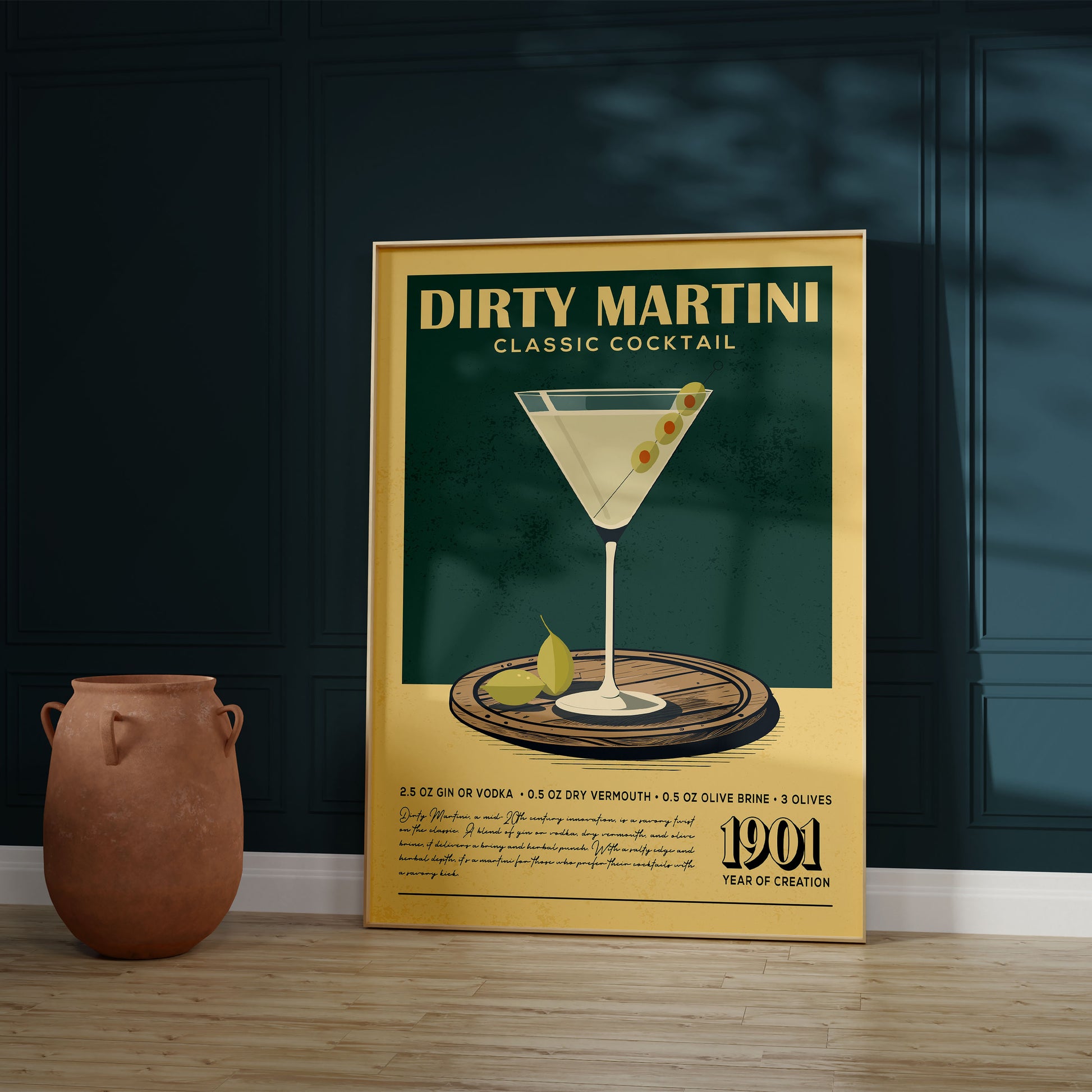 Martini drink poster