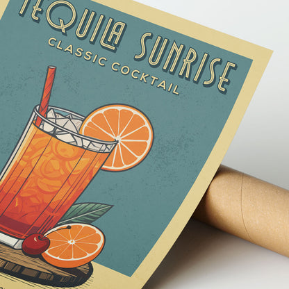 Tequila Sunrise - Classic Cocktail Poster