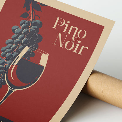 Pino Noir Red Wine - Vintage Alcohol Poster