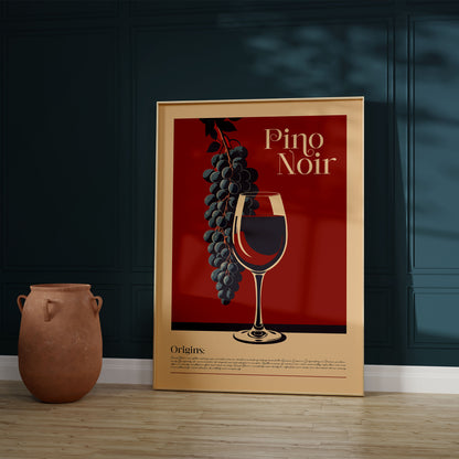 Pino Noir Red Wine - Vintage Alcohol Poster