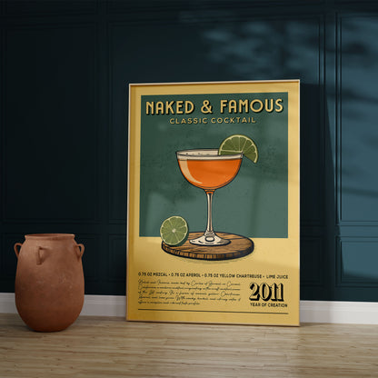 Naked and Famous - Classic Cocktail Poster