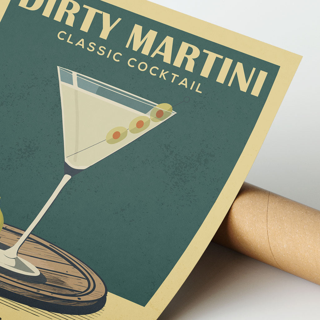 Dirty Martini - Classic Cocktail Poster