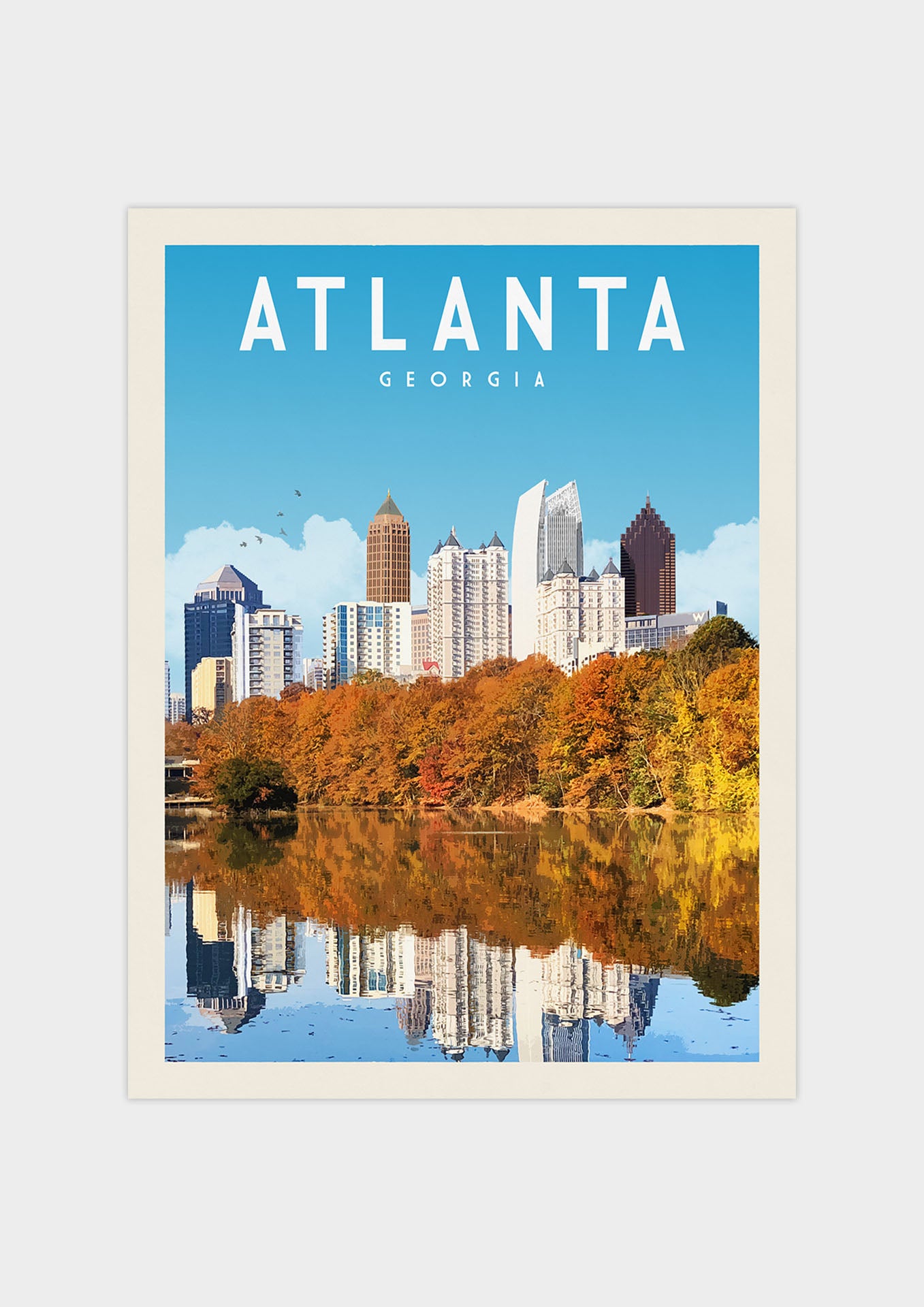 Atlanta, Georgia Vintage Wall Art Travel Poster | Vintaprints