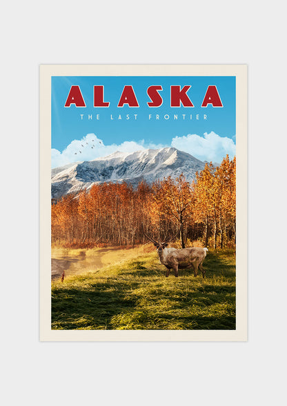 Alaska Vintage Wall Art Travel Poster | Vintaprints