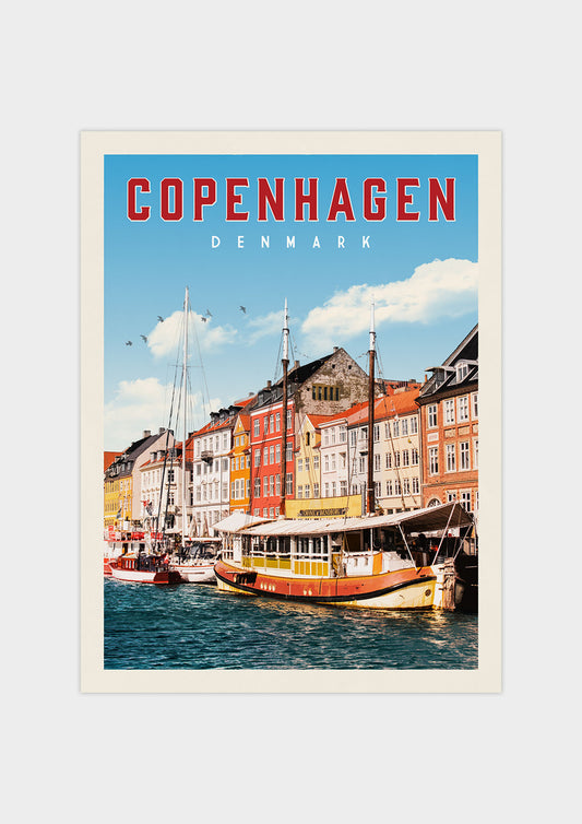 Copenhagen, Denmark - Vintage Travel Print - Vintaprints